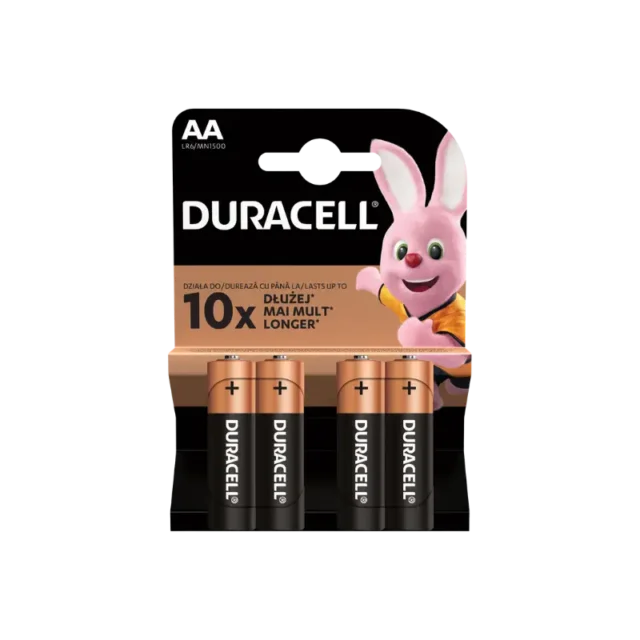 Duracell AA Batteries, 4-pack