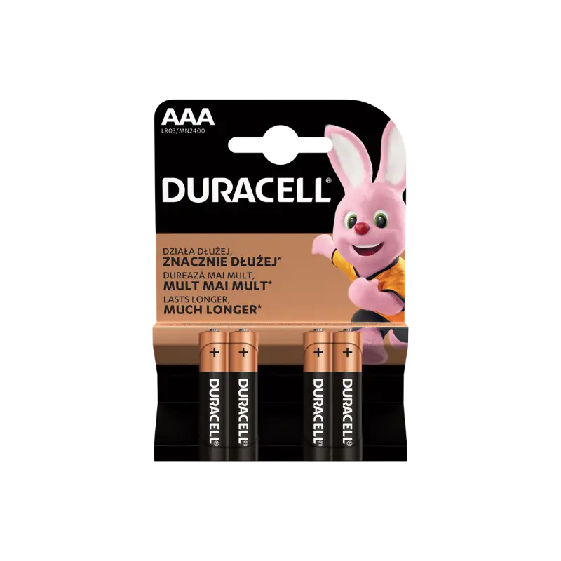 Duracell AAA Batteries, 4-pack